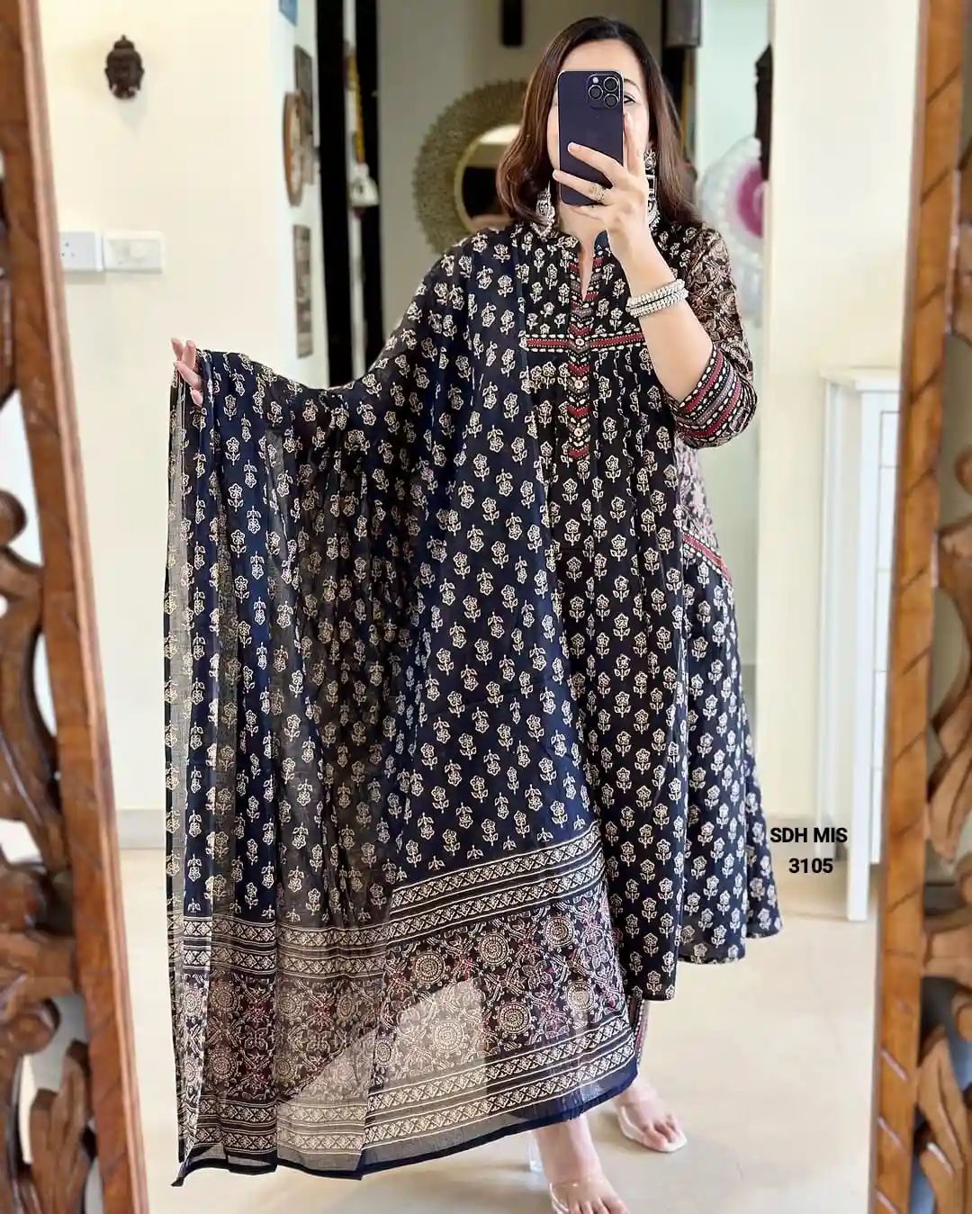 Summer Bliss Pure Cotton Printed Top, Pant & Dupatta Set